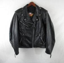Harley Davidson Women's Motorcycle Genuine Leather Jacket Made in USA LW #VT423
