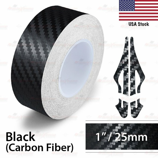 CARBON FIBER BLACK 1" PIN STRIPE Car Model Pinstriping TAPE Vinyl