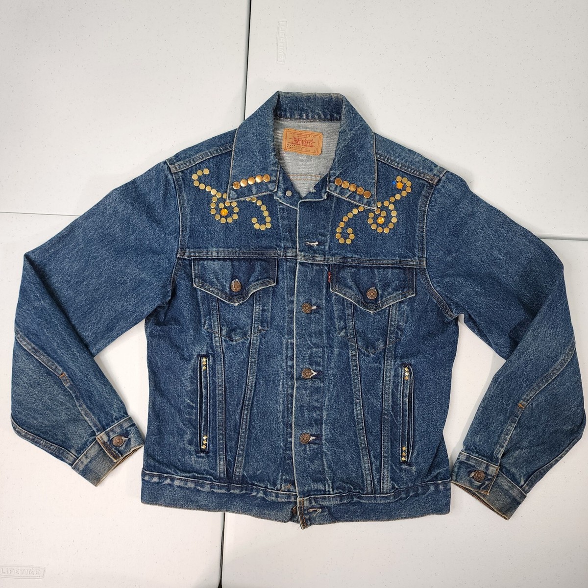 Vintage 80s Type 3 Trucker Levi's 40 Blue Denim Jacket 70506