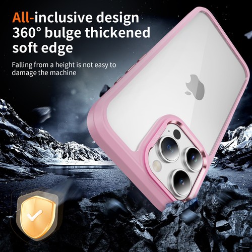 Clear Case für iPhone 16 Pro Max 15 14 13 Slim Stoßfest Cover Linse Schutz - Bild 6 von 12