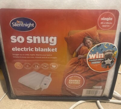 Silentnight So Snug Electric Blanket Single 65x135cm New UK