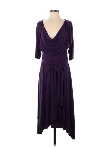 Kiyonna Women Purple Casual Dress 0 Plus