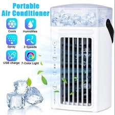 Portable Air Conditioner Personal Space Evaporative Air Cooler Mini AC Dual Fans