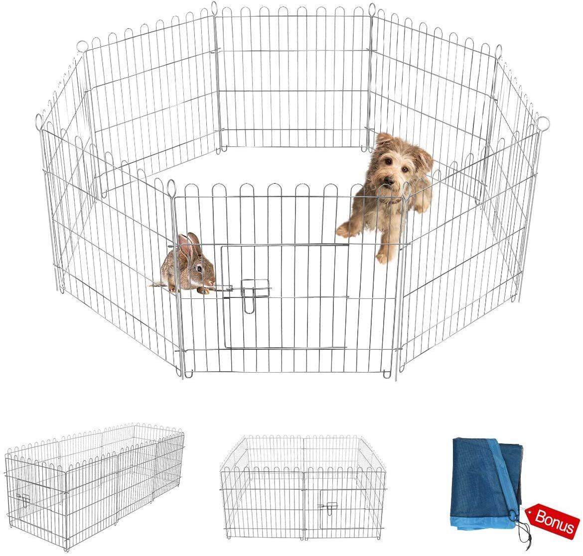 puppy playpen with hanging toys