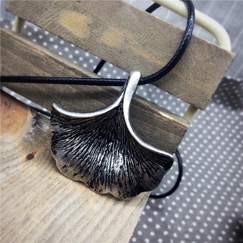 1Stück Elegante Ginkgo Biloba Halskette Silber für Frauen Ethnischer Stil - Bild 12 von 12