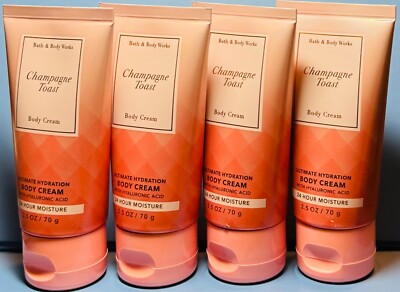 NEW - CHAMPAGNE TOAST - 4X - TRAVEL BODY CREAM - Bath & Body Works - FREE SHIP