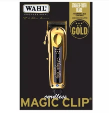 Wahl Professional 5 Star Gold Cordless Magic Clip Hair Clipper Model 8148-700