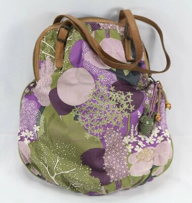 ROXY sac à main handbag tissu motifs fleurs arbres graphisme - Photo 1/4