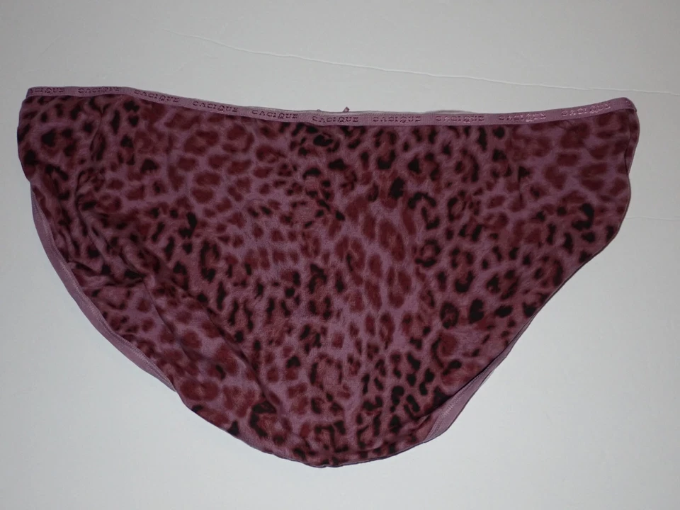 Calcinha de biquíni Lane Bryant cacique 26/28 cordas algodão roxo malva chita - Imagem 4 de 4