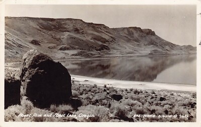 Abert Rim Abert Lake Oregon 1953 RPPC Real Photo postcard