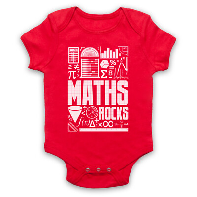 MATHS ROCKS MATHE GEEK CHIC NERD MATHEMATIK MATHELET BABY WACHSEN BABYANZUG GESCHENK