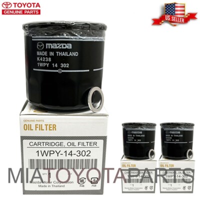 3 Pack OEM Genuine 2016-17 Mazda CX-9 Oil Filter 1WPY-14-302 with Gasket