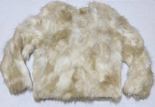 Giacca donna pelliccia sintetica Forever 21 contemporanea crema beige taglia L nuova con etichette - Foto 2 di 6