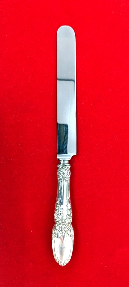 Cuchillo antiguo Tiffany & Co. escoba de plata esterlina SP hoja roma 10 1/2" Foto 2 de 4