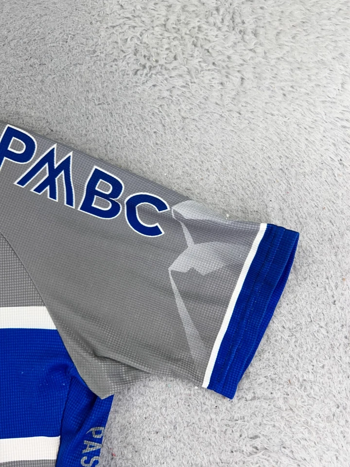 Camiseta deportiva de ciclismo Voler adulto grande gris azul PMBC Pasadena MTB Club 1/2 cremallera LEER Foto 2 de 4