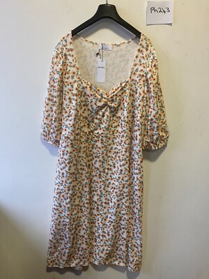 YOURS CLOTHING Yellow Ditsy Floral Midi Dress PLUS Size UK