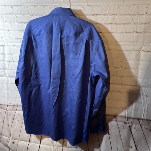 Mens Perry Ellis sz Lg Blue Collared Long Sleeve Shirt - Picture 6 of 9