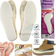 🔥2 Pairs Thermal Shoe Insoles Unisex Fleece Thick Warm Winter Comfy Feet Boots