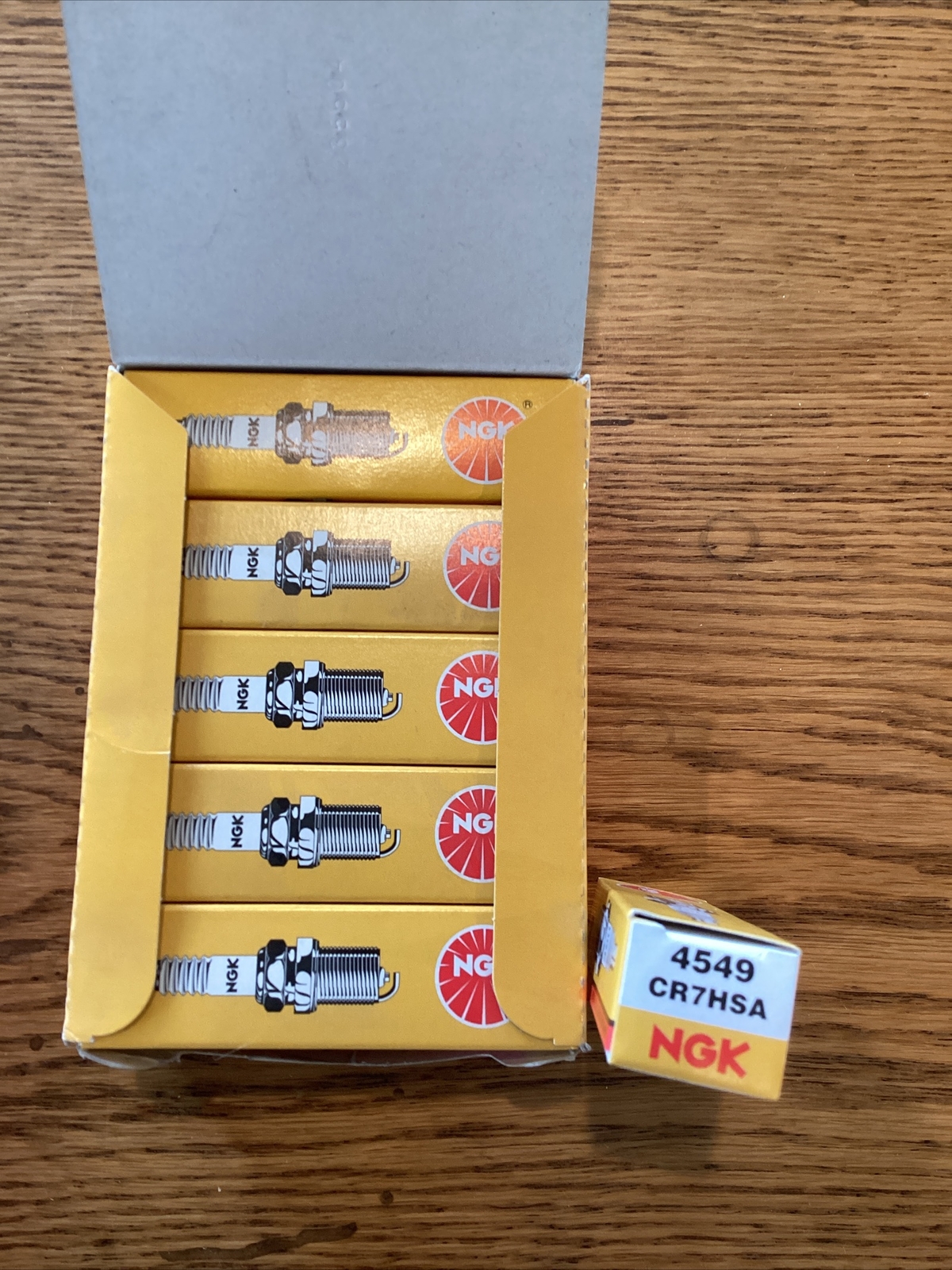 11 NGK 4549 NICKEL SPARK PLUGS. BOX OF 10  1 EXTRA NOS