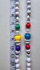 FAB! VTG 80'S BEADED NECKLACE CHUNKY WHITE REVERSIBLE BOLD COLORFUL LUCITE BEADS — photo 4