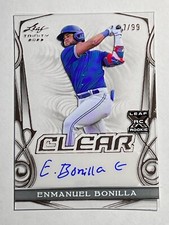 2023 Leaf Trinity CLEAR ROOKIE AUTO Enmanuel Bonilla 7/99