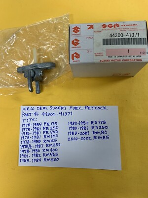 Fuel Petcock Valve For Suzuki RM80, RM125, RM250, RM250Z, RM400, 465 & 500