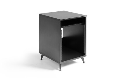 Gator Frameworks Black Elite Series 10U Studio Rack with Slide-Out Tray - Black
