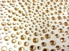 CraftbuddyUS 325 Peach Self Adhesive Diamante Stick on Rhinestone Gems for Craft