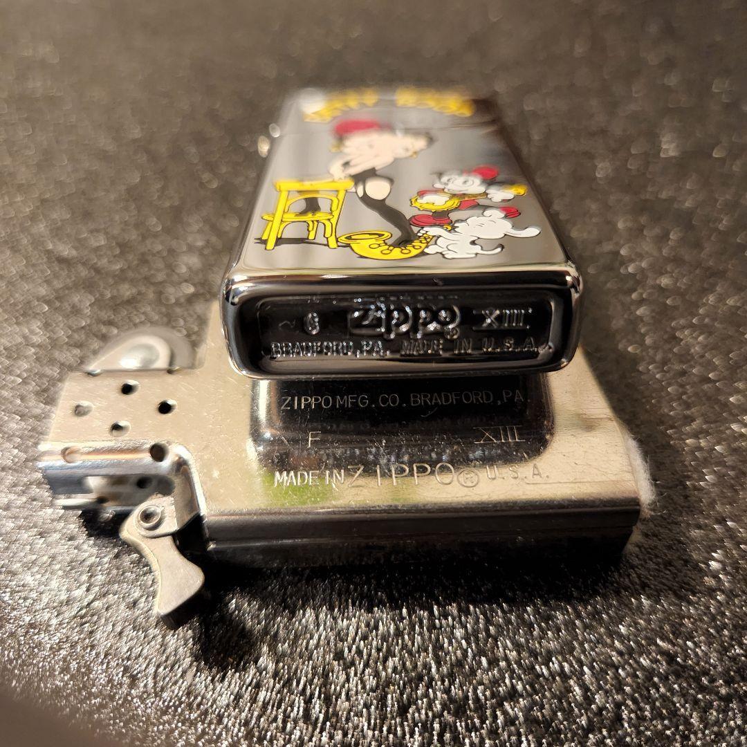 【betty】 Zippo BETTY BOOP Vintage Slim Type1996 Silver Oil Lighter JP