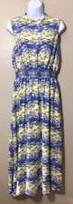 Darling London NWT Size 10 Blue Yellow Maxi Dress Sleeveless