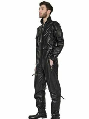 BESPOKE MENS LEATHER LEDER CATSUIT OVERALL