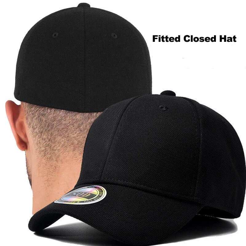 Full Closed Fitted Baseball Cap Hat Outdoor Sports Golf Caps for Women Men