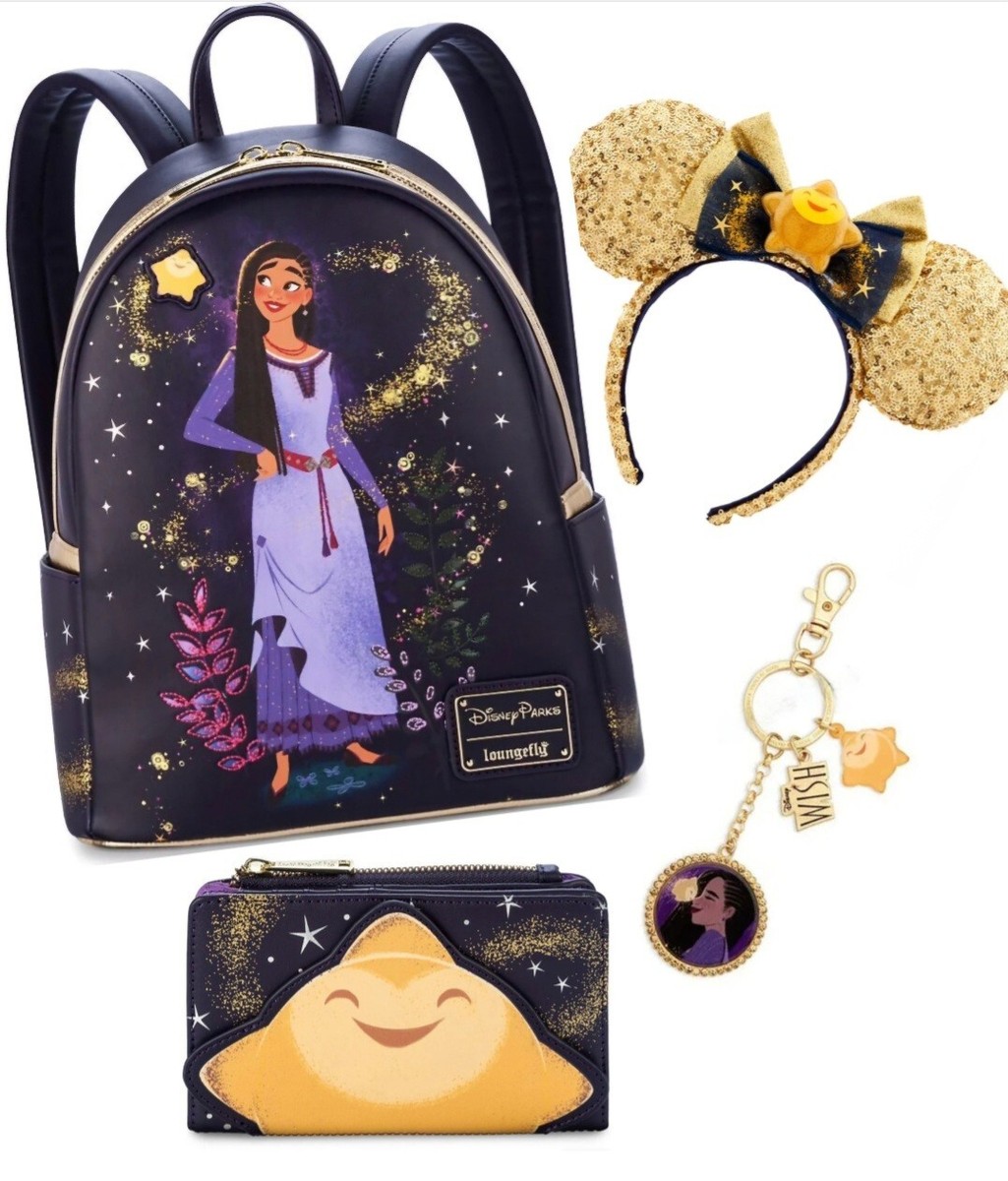 Loungefly Disney Parks WISH Asha Star Backpack Wallet Ears  display picture 3