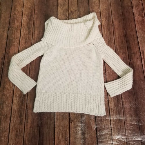 Asos Cowl Neck Sweater Womens Ivory Long Sleeves Size 2 - Picture 4 of 9