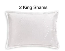 Hudson Park Collection Set Of 2 Moderno King Shams NEW