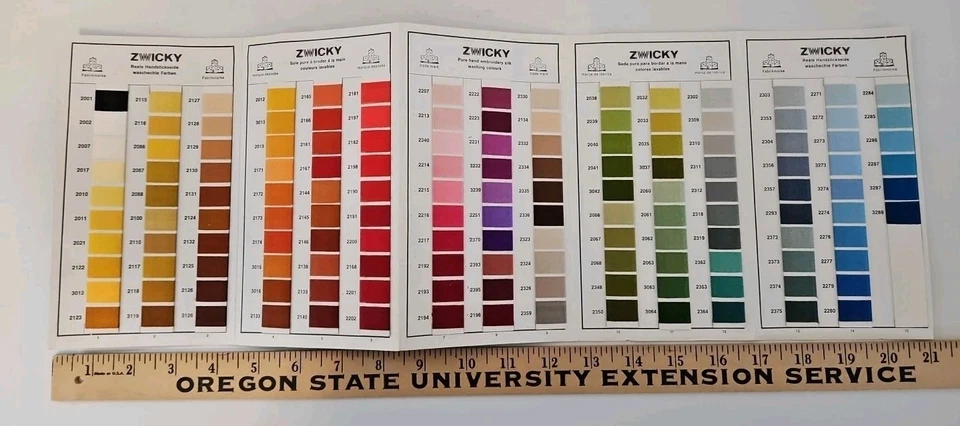 RARE OOP HTF 1960's Zwicky Pure Hand Embroidery Silk Thread Color Sample Book VG - Image 2 of 4