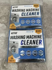 2x ACTIVE Washing Machine Cleaner Descaler Deep Cleaning (24 Tablets)