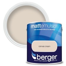 Berger Matt Emulsion 2.5L Canvas Cream 7.60 per litre