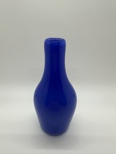 Vibrant Cobalt Blue Narrow Neck Hand Blown Glass Bud Vase