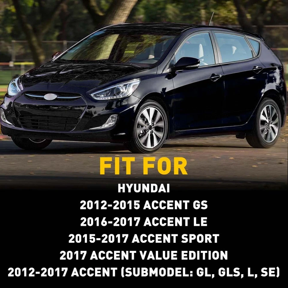 Manija de puerta exterior del conductor delantero izquierdo ABS negra para Hyundai Accent 2012-2017 Foto 2 de 4