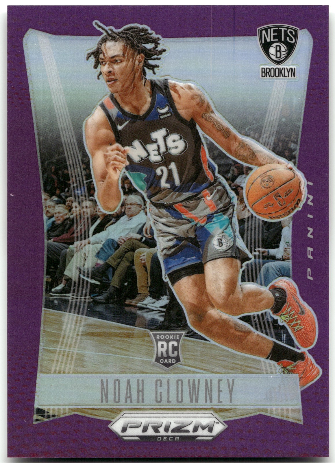 2023-24 Panini Prizm Deca #102 Noah Clowney Prizms Purple #10/99