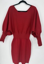 Red Balloon Sleeve Sweater Dress Large, New w/out Tags.  Comfort and Cozy.