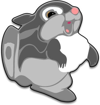 Thump Rabbit Cartoon Character Deer Window Laptop Car Sticker 6''