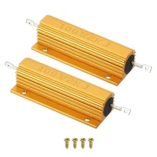100W 2K Ohm Aluminum Shell Resistor Housing Resistor with Screws 2Set