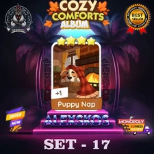 PUPPY NAP - ⭐️4 MONO_POLY_MO_-GO 4 STARS STICKER CARDS ⚡️ FAST SEND ⚡️