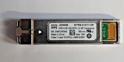 Lot of*5 HP JD092B X130 10G SFP+ LC SR MTRS-01X11-HP Optical Tranceivers