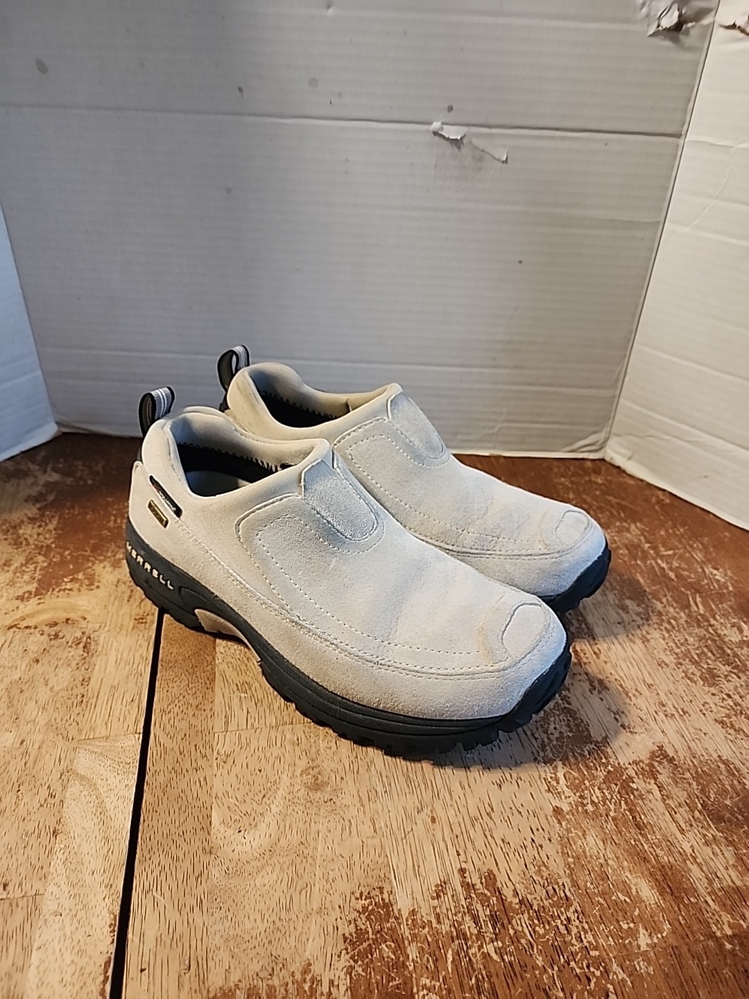 Scarpe Merrell donna Polar Moc Dawn bianche impermeabili casual escursionismo slip on S8 5