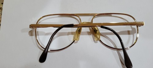 L’AMY EYEGLASSES FRAME FRANCE FREEPORT F 021 57-17-145 Gold Aviator ,pilot, vtg - Picture 4 of 15