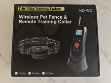 Wireless Dog Fence, 2 in 1 Electric Fence  Training Collar For 2 Dogs