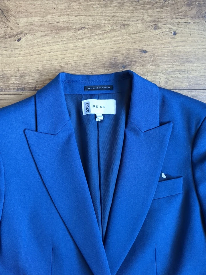 Reiss Womens Sz 4 Sienna Single Button Single Breasted Blazer Sportcoat - Image 2 of 4